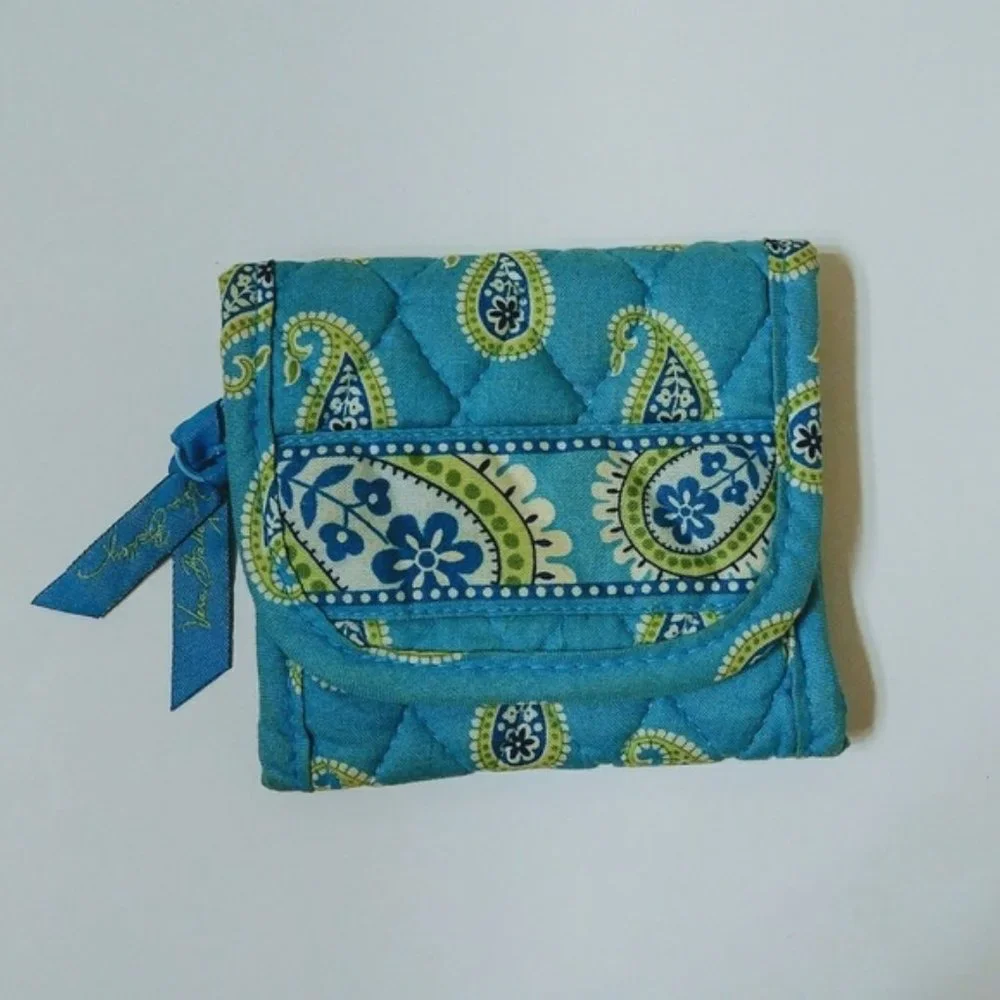 Vera Bradley blue and green wallet